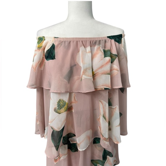 Show Me Your MuMu Pants - Show Me Your MuMu Blush Floral Off-Shoulder Romper